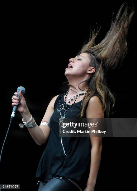 Gabriella Cilmi performs on stage at Sound Relief Bushfire Benefit Concert on March 14th 2009 in Melbourne, Australia.