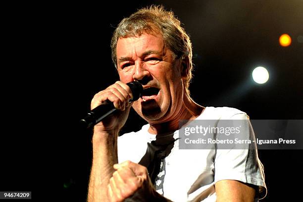Ian Gillan lead the Deep Purple in their concert at PalaDozza on December 16, 2009 in Bologna, Italy.
