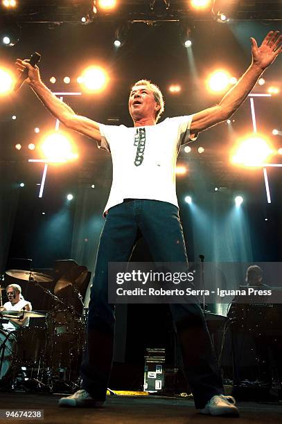 Ian Gillan lead the Deep Purple in their concert at PalaDozza on December 16, 2009 in Bologna, Italy.