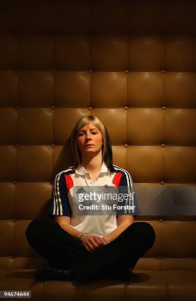 Team GB Curling Womens skip, Eve Muirhead looks on at the announcment of the Vancouver 2010 Olympic Winter Games Curling team at the Sofitel,...