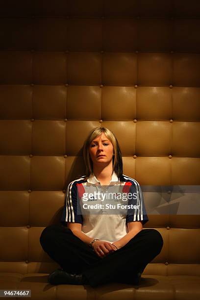 Team GB Curling Womens skip, Eve Muirhead looks on at the announcment of the Vancouver 2010 Olympic Winter Games Curling team at the Sofitel,...