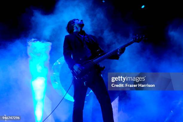 Matt McJunkins of A Perfect Circle performs onstage during the 2018 Coachella Valley Music and Arts Festival Weekend 1 at the Empire Polo Field on...