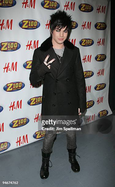 Singer Adam Lambert attends the Z100s Jingle Ball 2009 presented by H&M at Madison Square Garden on December 11, 2009 in New York City.