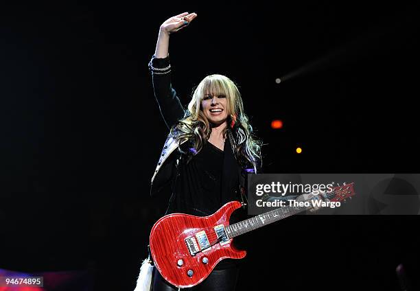 Orianthi performs onstage during Z100's Jingle Ball 2009 presented by H&M at Madison Square Garden on December 11, 2009 in New York City.