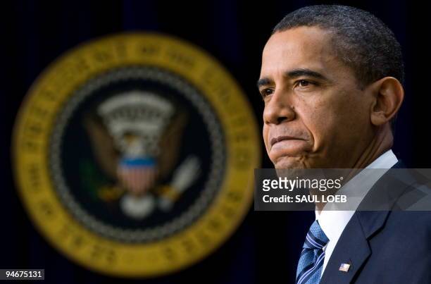 President Barack Obama speaks during an announcement of nearly $600 million in American Recovery and Reinvestment Act awards for construction and...
