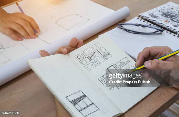 idea sketch of product design - 製品　実験 ストックフォトと画像