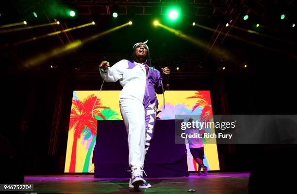 Kamaiyah performs onstage during the 2018 Coachella Valley Music and Arts Festival Weekend 1 at the Empire Polo Field on April 15, 2018 in Indio,...