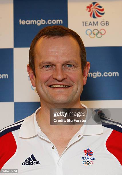 Team GB Curling Mens player Pete Smith looks on at the announcment of the Vancouver 2010 Olympic Winter Games Curling team at the Sofitel, Heathrow...