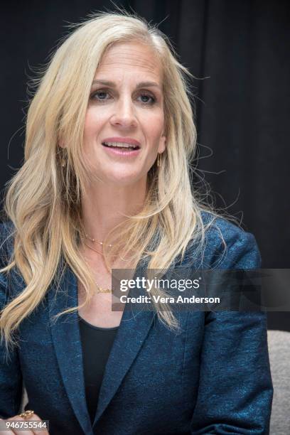 Writer-Director Abby Kohn at the "I Feel Pretty" Press Conference at the Whitby Hotel on April 14, 2018 in New York City.