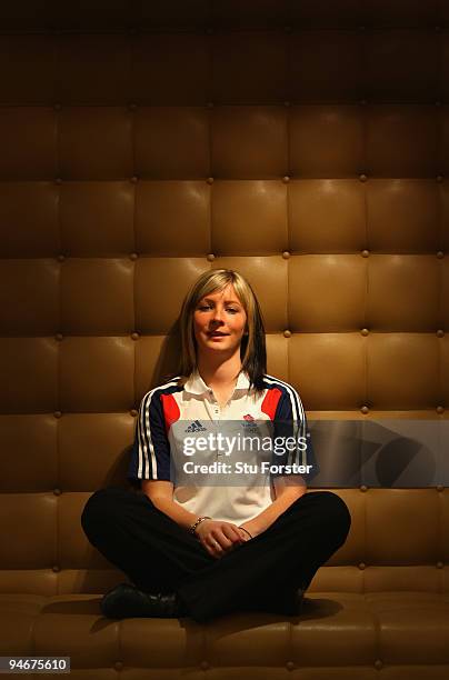 Team GB Curling Womens skip, Eve Muirhead poses at the announcment of the Vancouver 2010 Olympic Winter Games Curling team at the Sofitel, Heathrow...