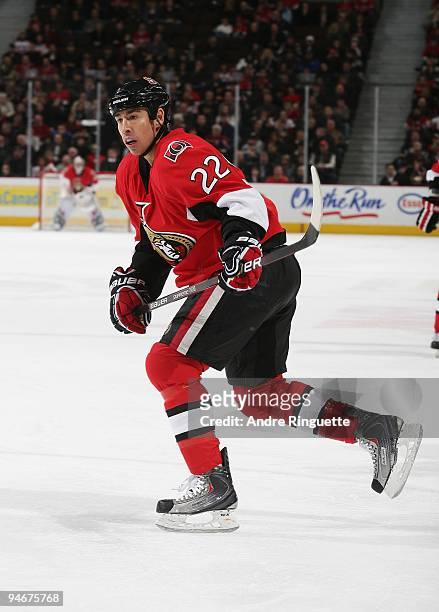 Chris Kelly of the Ottawa Senators skates against the Montreal Canadiens at Scotiabank Place on December 8, 2009 in Ottawa, Ontario, Canada.