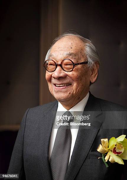 Architect I.M. Pei smiles during the 30th Anniversary Gala for the Museum of Chinese in America, in New York, U.S., on Wednesday, Dec. 16, 2009....
