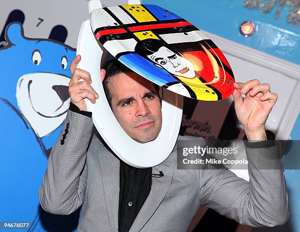 Comedian and actor Mario Cantone attends the launch of Charmin's "Going For Good" campaign in Times Square on December 17, 2009 in New York City.