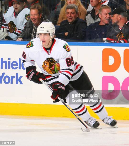Patrick Kane of the Chicago Blackhawks skates against the Buffalo Sabres on December 11, 2009 at HSBC Arena in Buffalo, New York.