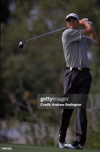 David Carter of England in action during the Dubai Desert Classic at the Emirates GC in Dubai. \ Mandatory Credit: Andrew Redington /Allsport