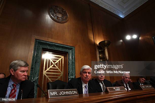 Senate Banking Committee Chairman Chris Dodd calls for a vote during the committee's re-nomination markup for Federal Reserve Chairman Ben Bernanke...