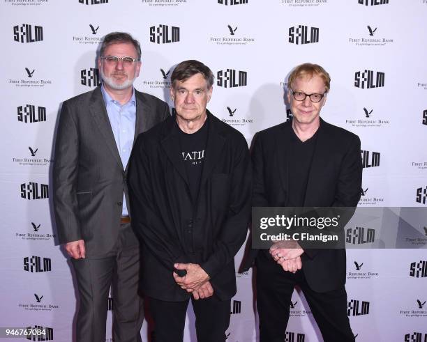 Film Festival Director Noah Cowan, Director Gus Van Sant and Composer Danny Elfman attend the screening of 'Don't Worry He Won't Get Far on Foot'...