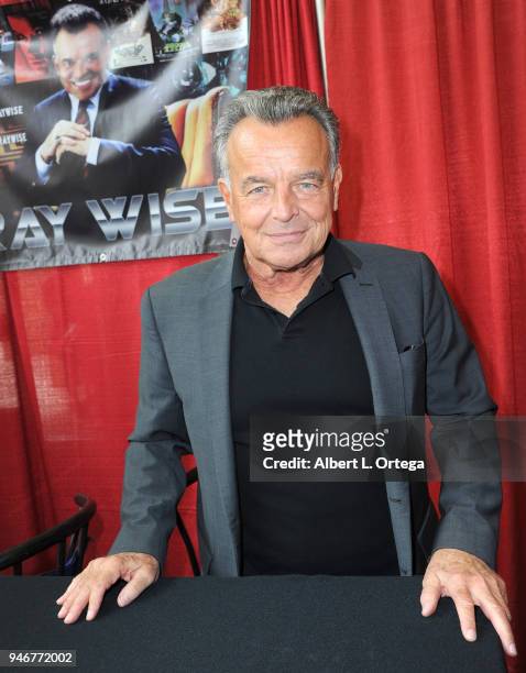 Actor Ray Wise signs autographs on Day 2 of Monsterpalooza Held at Pasadena Convention Center on April 15, 2018 in Pasadena, California.