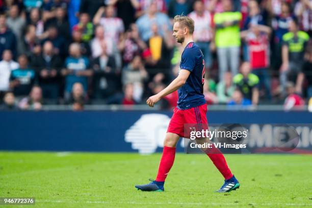 Siem de Jong of Ajax during the Dutch Eredivisie match between PSV Eindhoven and Ajax Amsterdam at the Phillips stadium on April 15, 2018 in...