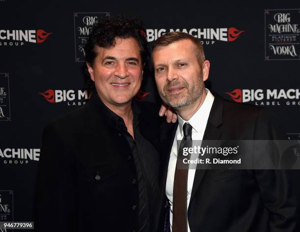 Big Machine Records CEO Scott Borchetta and Andrew Kautz attend the 53rd Annual ACM Awards celebration with Big Machine Label Group at MGM Grand...