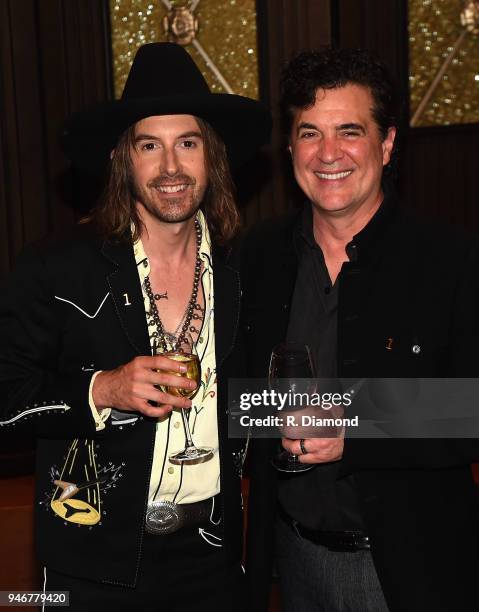 Jess Carson and Big Machine Records CEO Scott Borchetta attend the 53rd Annual ACM Awards celebration with Big Machine Label Group at MGM Grand Hotel...