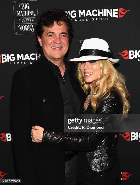 Big Machine Records CEO Scott Borchetta and Sandi Borchetta attend the 53rd Annual ACM Awards celebration with Big Machine Label Group at MGM Grand...