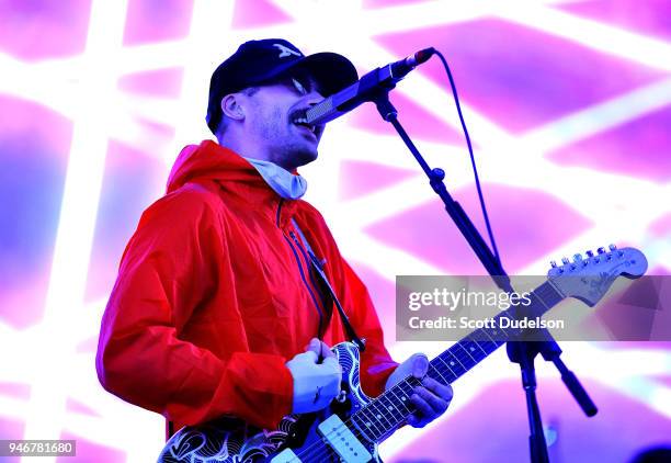 Singer John Gourley of the band Portugal. The Man performs on the Coachella stage during week 1, day 3 of the Coachella Valley Music and Arts...