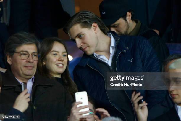 Princess Alexandra of Hanover and boyfriend Ben Sylvester Strautmann attend the Ligue 1 match between Paris Saint Germain and AS Monaco at Parc des...