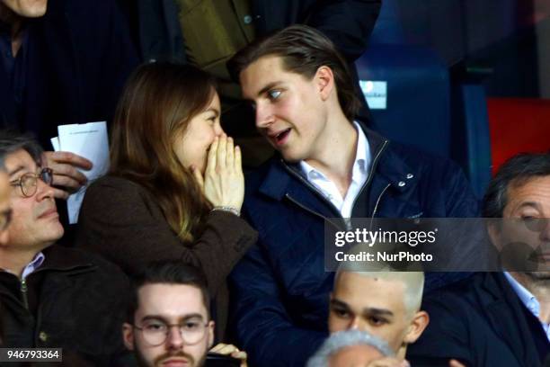 Princess Alexandra of Hanover and boyfriend Ben Sylvester Strautmann attend the Ligue 1 match between Paris Saint Germain and AS Monaco at Parc des...