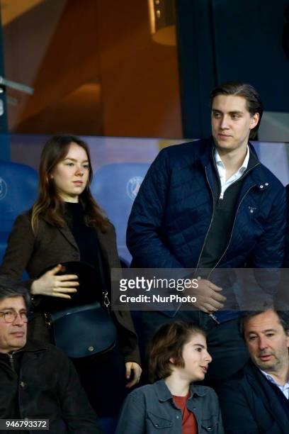 Princess Alexandra of Hanover and boyfriend Ben Sylvester Strautmann attend the Ligue 1 match between Paris Saint Germain and AS Monaco at Parc des...