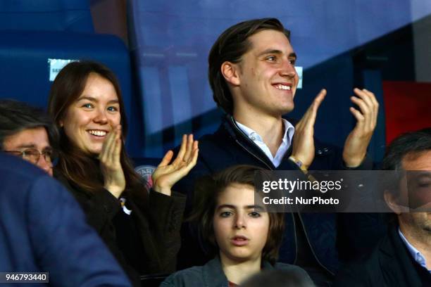 Princess Alexandra of Hanover and boyfriend Ben Sylvester Strautmann attend the Ligue 1 match between Paris Saint Germain and AS Monaco at Parc des...