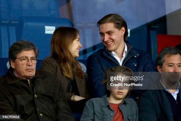 Princess Alexandra of Hanover and boyfriend Ben Sylvester Strautmann attend the Ligue 1 match between Paris Saint Germain and AS Monaco at Parc des...