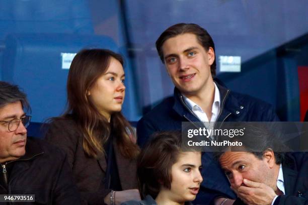 Princess Alexandra of Hanover and boyfriend Ben Sylvester Strautmann attend the Ligue 1 match between Paris Saint Germain and AS Monaco at Parc des...