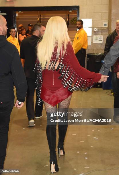 Gwen Stefani attends the 53rd Academy of Country Music Awards at MGM Grand Garden Arena on April 15, 2018 in Las Vegas, Nevada.