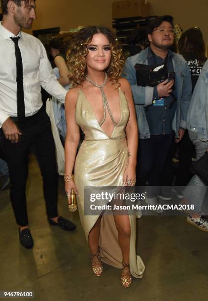 Maren Morris attends the 53rd Academy of Country Music Awards at MGM Grand Garden Arena on April 15, 2018 in Las Vegas, Nevada.