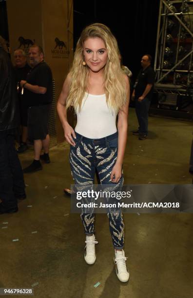 Kelsea Ballerini attends the 53rd Academy of Country Music Awards at MGM Grand Garden Arena on April 15, 2018 in Las Vegas, Nevada.