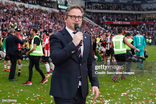 Guus Meeuwis during the PSV trophy celebration at the Philips Stadium on April 15, 2018 in Eindhoven Netherlands