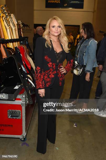 Miranda Lambert attends the 53rd Academy of Country Music Awards at MGM Grand Garden Arena on April 15, 2018 in Las Vegas, Nevada.