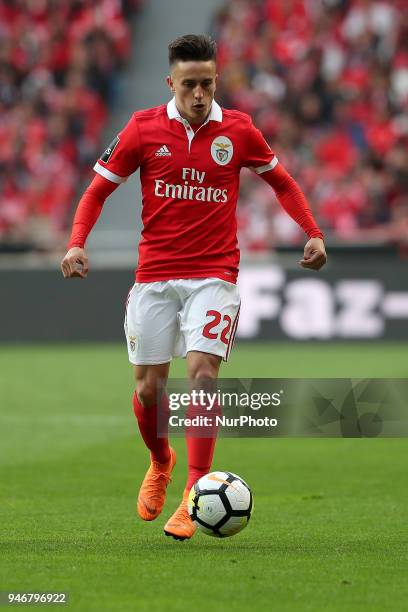 Benfica's Argentine forward Franco Cervi in action during the Portuguese League football match SL Benfica vs FC Porto at the Luz stadium in Lisbon on...