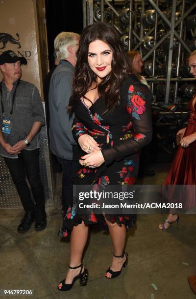 Hillary Scott attends the 53rd Academy of Country Music Awards at MGM Grand Garden Arena on April 15, 2018 in Las Vegas, Nevada.