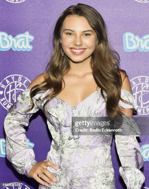 Caitlin Carmichael attends Hayden Summerall's 13th Birthday Bash at Bardot on April 15, 2018 in Hollywood, California.