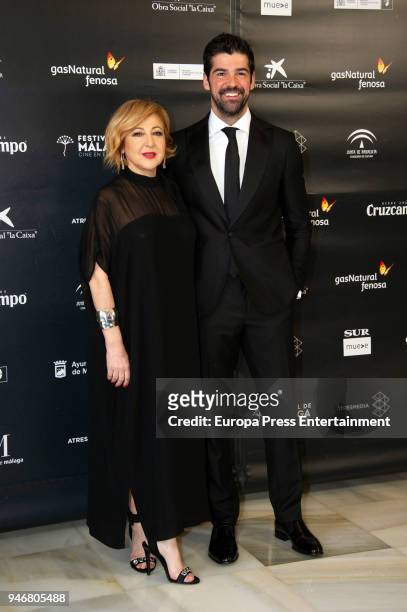 Miguel Angel Munoz and Carmen Machi attend Opening Day - Red Carpet - Malaga Film Festival 2018 on April 13, 2018 in Malaga, Spain.
