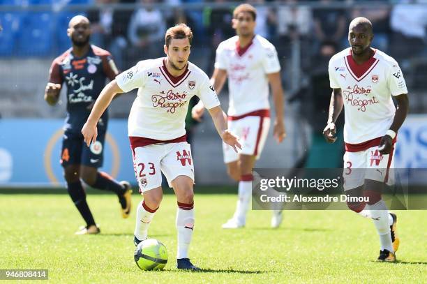 Valentin Vada of Bordeaux during the Ligue 1 match between Montpellier and Bordeaux at Stade de la Mosson on April 15, 2018 in Montpellier, .