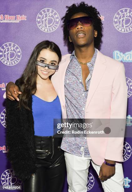 Ciara A. Wilson and Jaheem Toombs attend Hayden Summerall's 13th Birthday Bash at Bardot on April 15, 2018 in Hollywood, California.