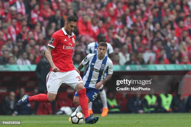 Benfica's Brazilian defender Jardel in action during the Portuguese League football match SL Benfica vs FC Porto at the Luz stadium in Lisbon on...