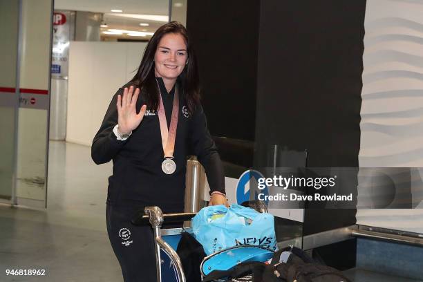 Holly Robinson, silver medal for javelin F46 during the Welcome Home Function at Novotel on April 16, 2018 in Auckland, New Zealand.