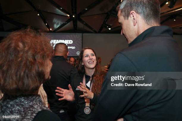 Eliza McCartney, Silver medal for pole vault during the Welcome Home Function at Novotel on April 16, 2018 in Auckland, New Zealand.