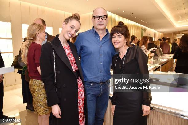 Micol Sabbadini, Reed Krakoff and Anna-Wili Highfield attends Tiffany & Co. - Home and Accessories Collection on April 15, 2018 in Milan, Italy.