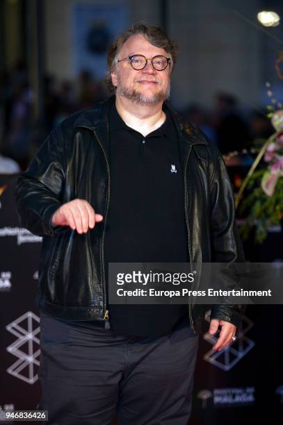 Guillermo del Toro arrives at the Cervantes Theater during the 21th Malaga Film Festival on April 14, 2018 in Malaga, Spain.