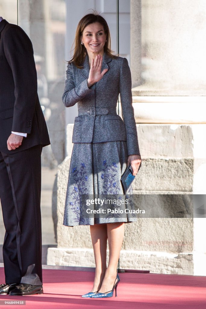 Spanish Royals Receive President of Portugal Rebelo de Sousa